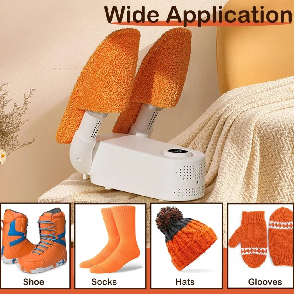 Electric Shoe & Boot Dryer with Adjustable Timer | 360° Airflow
