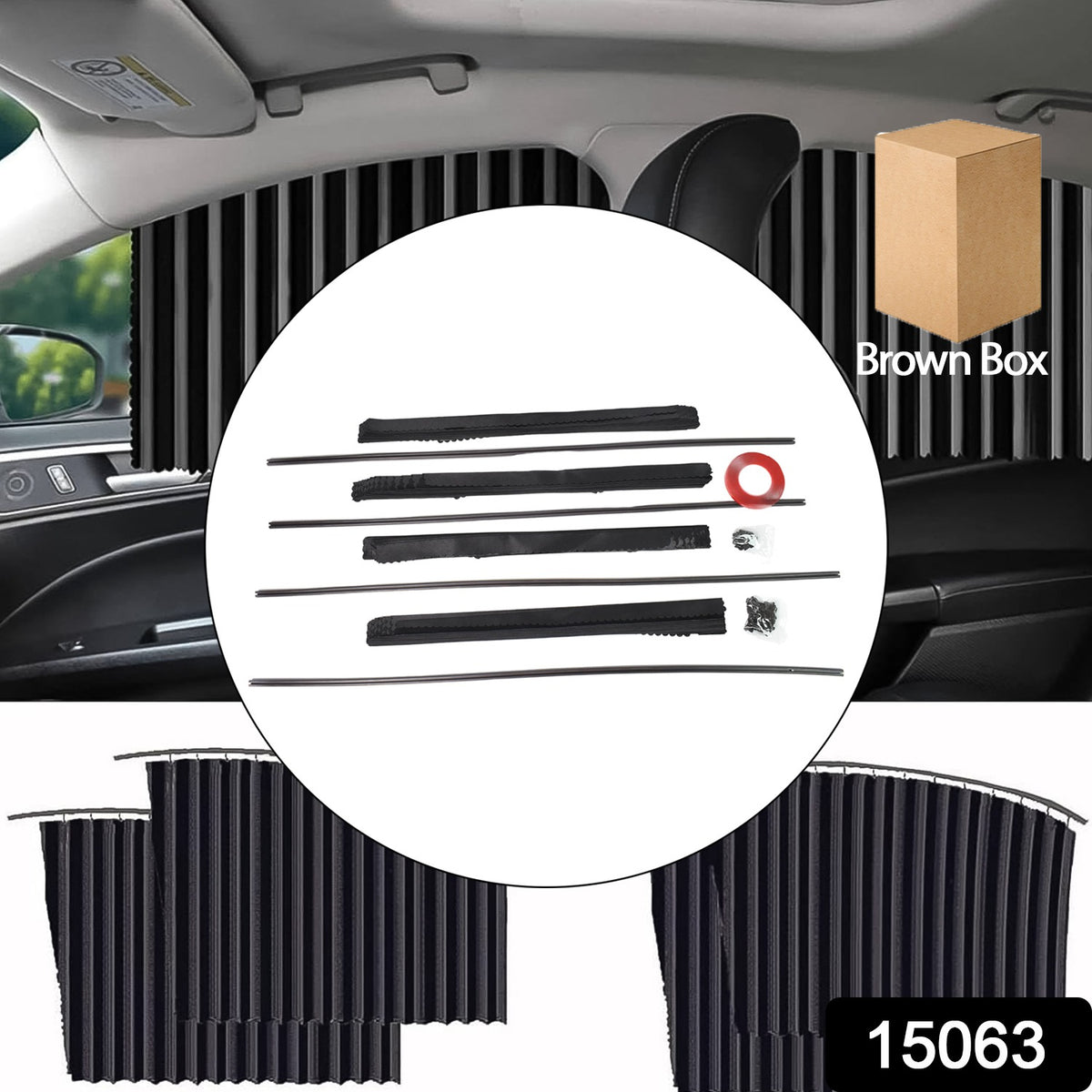 Car Window Sunshade Curtains – Heat Protection (Pack of 4)